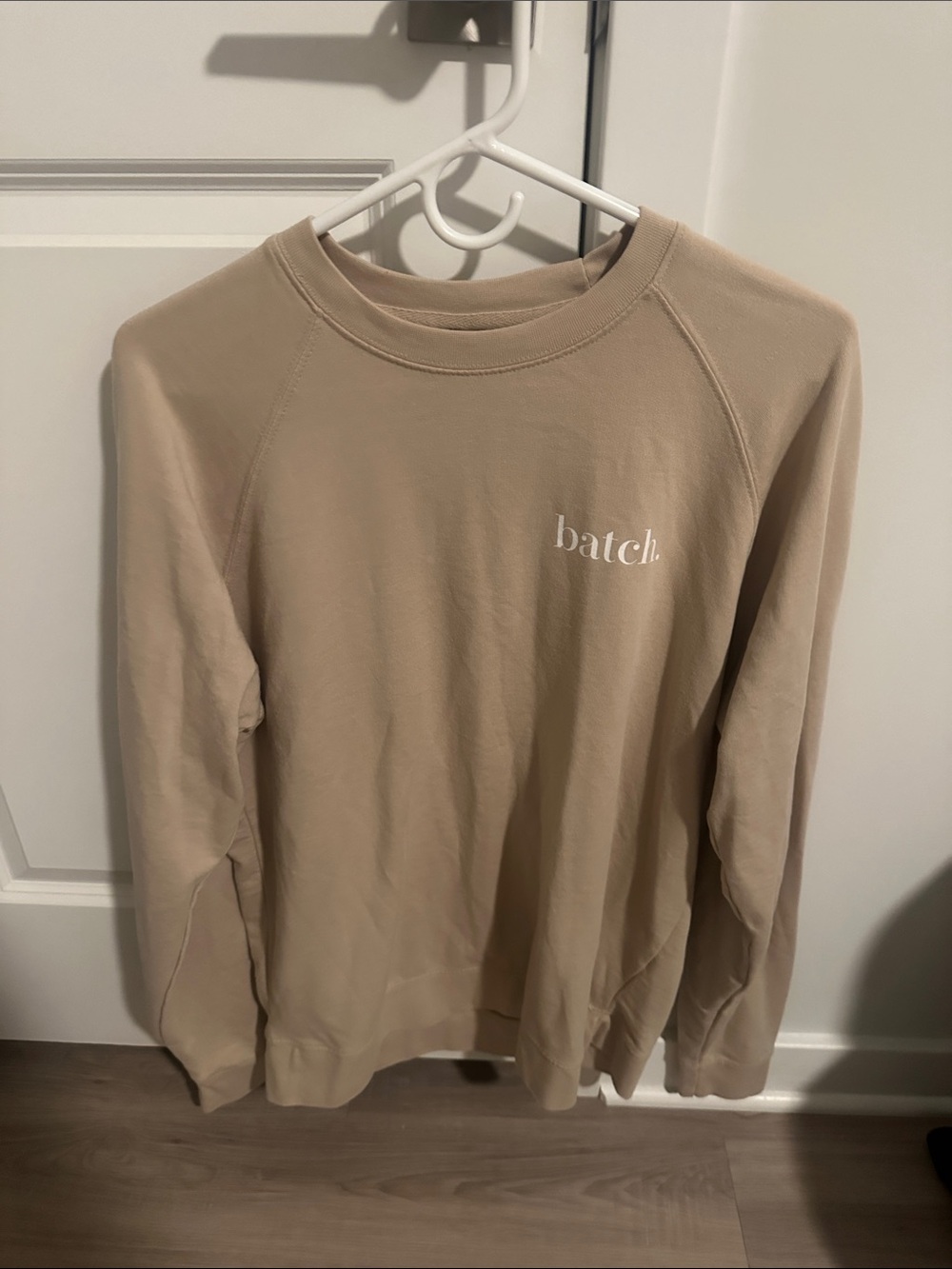 Batch Crewneck Long-Sleeve Tee in Beige